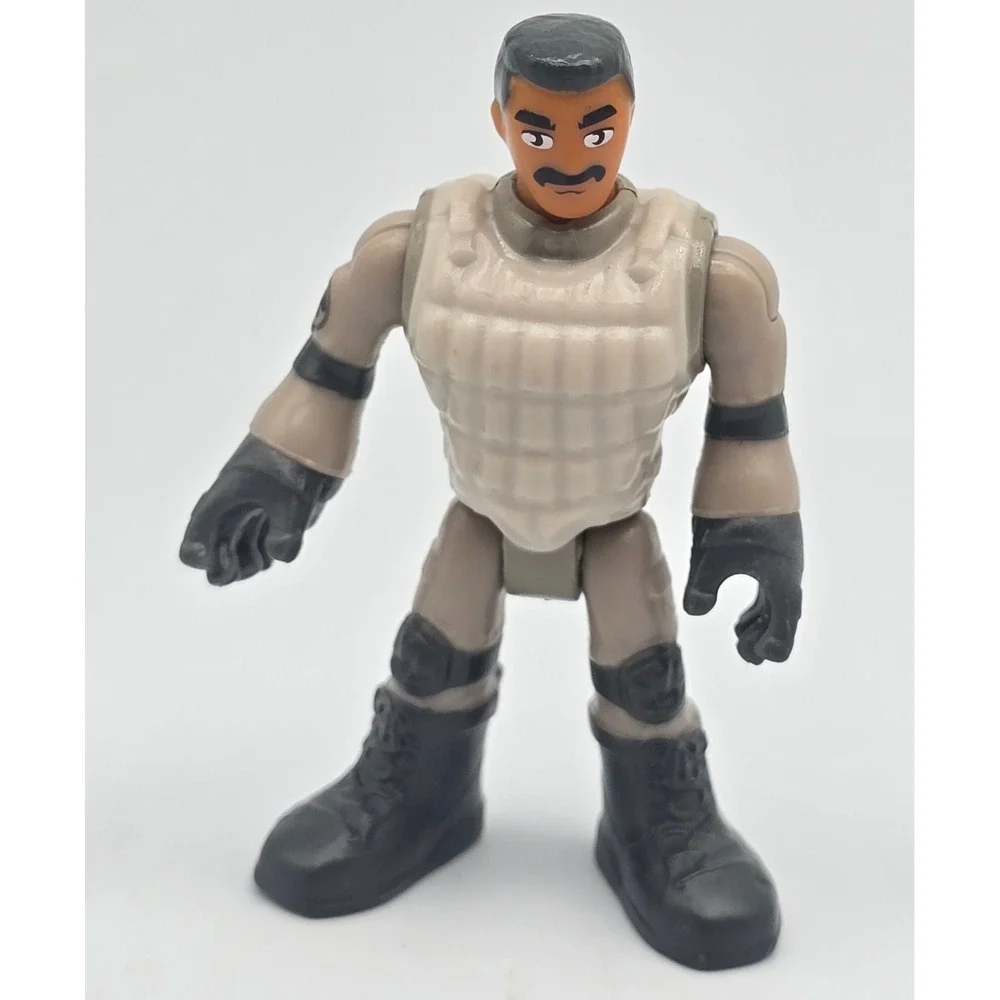 Imaginext Jurassic World Action Figure 3 Inch Grey Dino Worker Park Agent